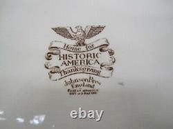 Vtg Johnson Brothers Home Thanksgiving Historic America Frozen Up Turkey Platter