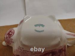 Vtg Johnson Brothers Old Britain Castles Footed TeaPot Farnham Castle England