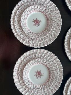 Vtg Johnson Brothers Rose Bouquet Dinner Salad/lunch & Bread Plates Set Of 26