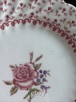 Vtg Johnson Brothers Rose Bouquet Dinner Salad/lunch & Bread Plates Set Of 26