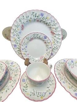 Vtg Johnson Brothers Summer Chintz Swirl 4 Place Setting 20 Pieces England 1980s