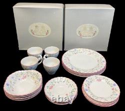 Vtg Johnson Brothers Summer Chintz Swirl 4 Place Setting 20 Pieces England 1980s