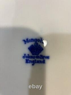 Vtg Mongolia Flow Blue Johnson Bros England set Of 4