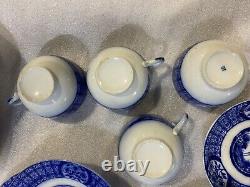 Vtg Mongolia Flow Blue Johnson Bros England set Of 4