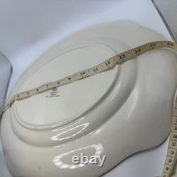 Vtg Pink Johnson Bros Old Britain Castles Transferware Lrg Platter Stafford Serv