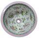 Vtg Porcelain Johnson Bros England 16 Round Bathroom Sink Floral Birds