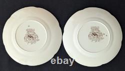Vtg. RARE (2) Johnson Bros WILD TURKEY Windsor Ware 8 SALAD PLATES NICE