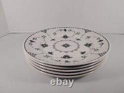 Vtg Rare 17 Pc Johnson Brothers Black Denmark Dinner Salad Plates Bowls