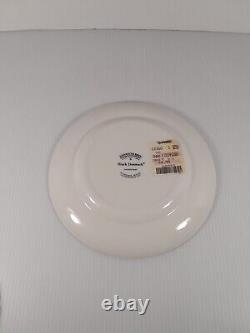 Vtg Rare 17 Pc Johnson Brothers Black Denmark Dinner Salad Plates Bowls