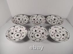 Vtg Rare 17 Pc Johnson Brothers Black Denmark Dinner Salad Plates Bowls