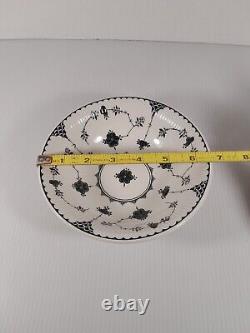 Vtg Rare 17 Pc Johnson Brothers Black Denmark Dinner Salad Plates Bowls