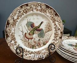 Wild Turkey Windsor Ware Johnson Brothers Platter And 8 Plate, Great Condition