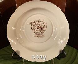 Wild Turkeys Native American Johnson Bros 3-Dinner Plates 2-Soup Bowls Lot 5VGC