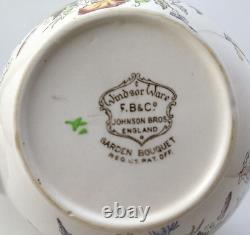 Windsor Ware Johnson Bros England Garden Bouquet Tea Pot Fine China