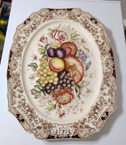 Windsor Ware Johnson Bros England Harvest Fruit Large Oval Platter 20