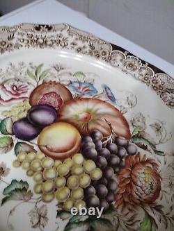 Windsor Ware Johnson Bros England Harvest Fruit Large Oval Platter 20