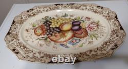 Windsor Ware Johnson Bros England Harvest Fruit Large Oval Platter 20