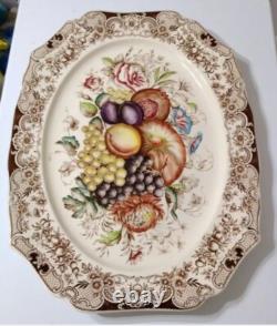 Windsor Ware Johnson Bros England Harvest Fruit Large Oval Platter 20 NOS UNUSE