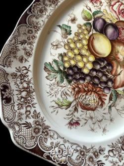 Windsor Ware Johnson Bros England Harvest Fruit Large Oval Platter 20 Vintage