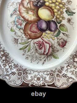 Windsor Ware Johnson Bros England Harvest Fruit Large Oval Platter 20 Vintage