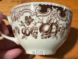 Windsor Ware Johnson Bros. Harvest Fruit 12 Cups & 12 Saucers