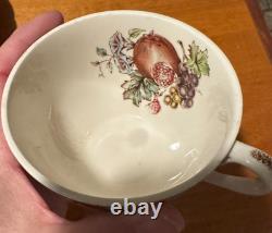 Windsor Ware Johnson Bros. Harvest Fruit 12 Cups & 12 Saucers
