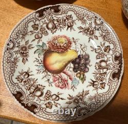 Windsor Ware Johnson Bros. Harvest Fruit 12 Cups & 12 Saucers
