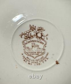 Windsor Ware Johnson Bros. Harvest Fruit 12 Cups & 12 Saucers