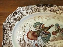 Windsor Ware Johnson Brothers Wild Turkeys Flying Large Serving Platter BIN