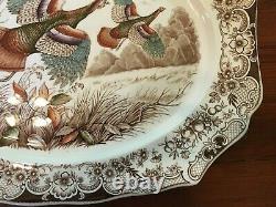 Windsor Ware Johnson Brothers Wild Turkeys Flying Large Serving Platter BIN