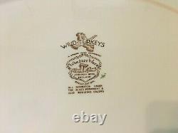 Windsor Ware Johnson Brothers Wild Turkeys Flying Large Serving Platter BIN