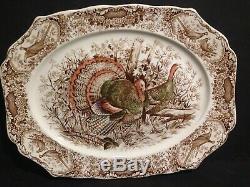 Windsor Ware Wild Turkeys Johnson Bros. 20 Serving Platter